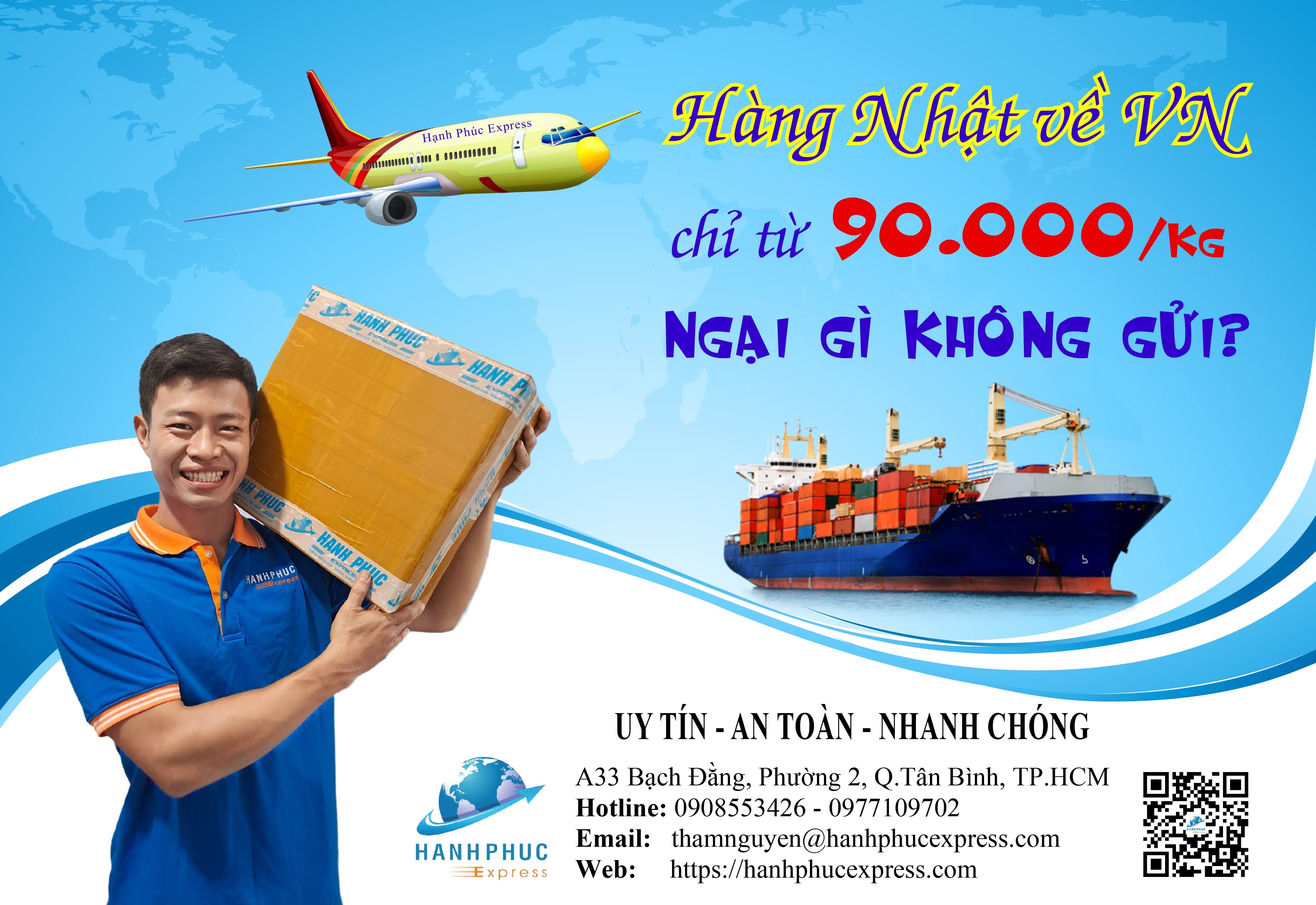 Gửi ship hàng Viêt Nam-Nhật Chuyên tuyến bao thuế giá rẻ