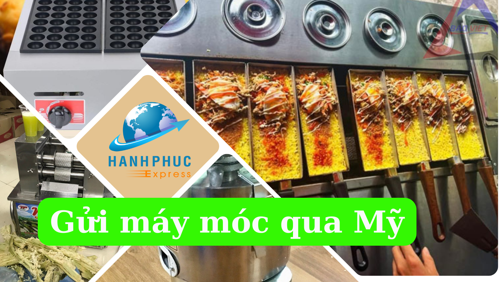 Chuyên Dịch Vụ gửi  Máy móc thiết bị  từ Viêt Nam đi Mỹ Bao Thuế